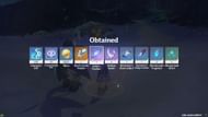 Rewards for defeating Frostnight Herra (Image via HoYoverse)